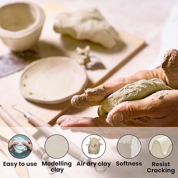 Old Potters Air Dry Modeling Clay, 25 lbs, All Natural Modeling Clay. Ideal - Image 2