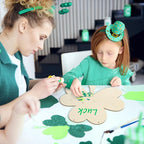 Large Size 12" Wooden Shamrock Ornaments to Paint, St. Patrick's Day Decoration - Image 5