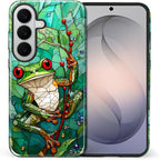 for Samsung Galaxy S26 Case, Frog Stained Glass Pattern Glossy 2 in 1 by Teonvpu