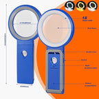 Magnifying Glass with Light and Stand, Foldable Handheld Magnifying Glass 18 - Image 4