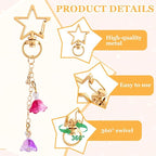 20 PCS Star Swivel Keychain Clasps, Heavy Duty Star Heart Shaped Spring Snap - Image 3