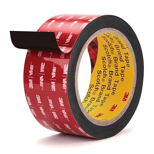 3M 5925 Double Sided Tape, 2 in x 16.4 ft Heavy Duty Foam Tape | 0.025 in Black by Rvhouse