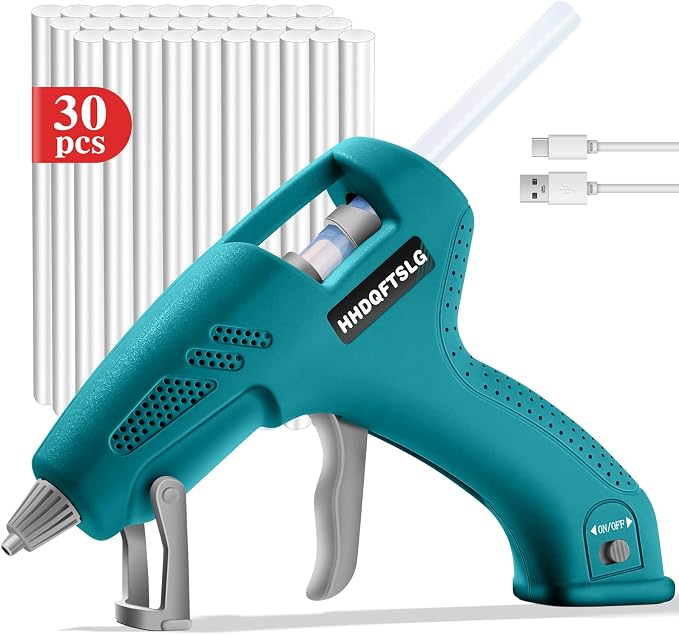Cordless Hot Glue Gun, Fast Preheating by HHDQFTSLG