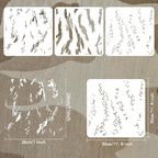 FINGERINSPIRE 3 Pcs Layered Snake Print Camouflage Stencil 11.8x11.8 inch - Image 2