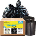 Contractor Heavy Duty Trash Bags 55 Gallon | 52 Count | 2 MIL | 36" X 56" | Large Black Flap Tie Construction Garbage Bags for Business Home Commercial, Industrial, Storage, Outdoor