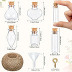 Geiserailie 50 Pieces Small Tiny Plastic Spell Jars Bottle - Image 3