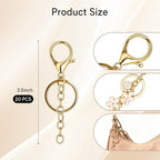 sunla 20pcs Gold Keychain Making Kit - Image 2