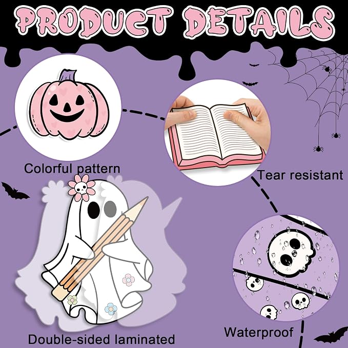 Halloween Ghost Bulletin Board Halloween Reading Classroom Decorations Cute - Image 3