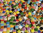 Lanyani 784 Pieces Colorful Tiny Square Ceramic Mosaic Tiles - Image 7