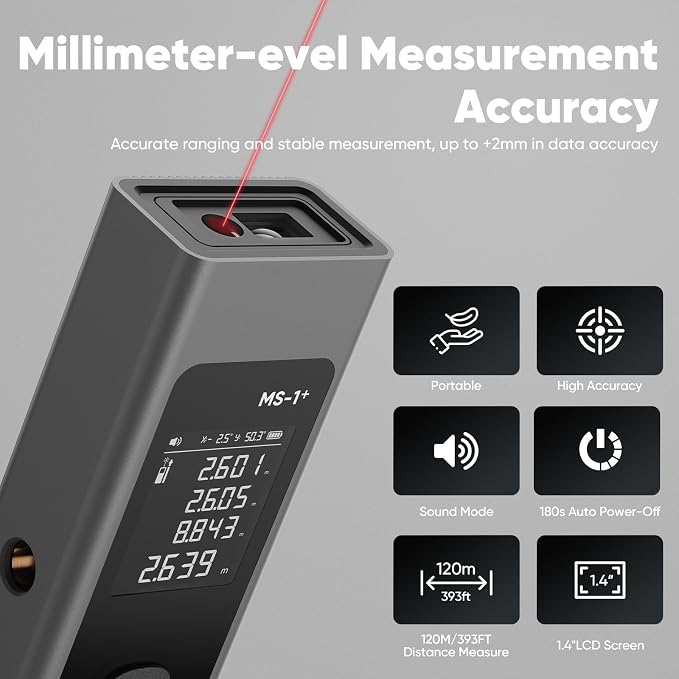 2-in-1 Laser Measure & Line Laser 393 FT - Image 2