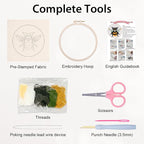 Nuberlic Punch Needle Kit for Beginners Cute Bee Pattern DIY Hoop Embroidery - Image 5
