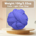 uxcell 3.53oz Wool Roving Yarn, Needle Felting Wool Fiber DIY Craft Needle Wet - Image 2