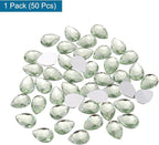 MECCANIXITY 50PCS Flat Back Acrylic Teardrop Gems 10x14mm Artificial Rhinestones - Image 3