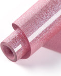 HTVRONT Pink Glitter HTV Vinyl- 10” x 5ft Pink Glitter Iron On Vinyl | Pink by HTVRONT