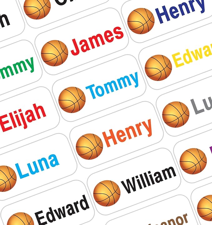 Personalized Name Labels for Kids – 60 Waterproof Peel-and-Stick Labels for by GILBIN