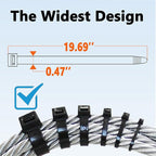 Large Zip Ties Heavy Duty Outdoor 20 Inch 250lb Extra Long Cable Ties Thick - Image 4