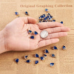 FASHEWELRY 50Pcs Faceted Teardrop Glass Pendants Transparent Crystal Drop Charms - Image 2