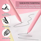 Fenmay 8 Pcs Gel Pens with Black & Pink Ink, 0.7mm Fine Point Smooth Writing - Image 3