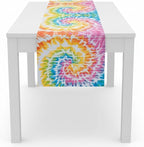 Fun Express Beach Bum Tie-Dye Table Runner – Vibrant Over 7 Feet Long, and by FunExpress