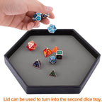 SIQUK Dice Tray with Lid Hexagon Dice Rolling Tray Dice Holder - Image 4