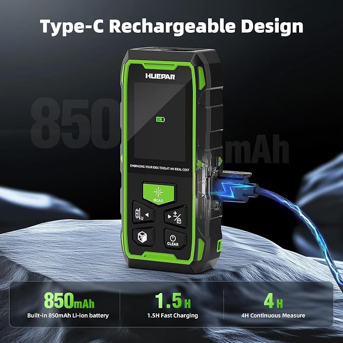 Huepar Professional Dual Laser Measuring Tool 393ft, 5 Years Warranty, - Image 9