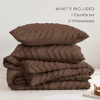 Andency Brown Comforter Set Full Size, Boho Soft Warm Tufted Bedding Comforter - Image 6