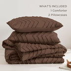 Andency Brown Comforter Set Queen Size, Boho Soft Warm Tufted Bedding Comforter - Image 6