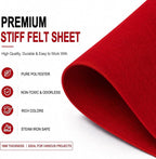 Red Large Felt Fabric 36" x 36", 1mm Stiff Felt Sheet, Nonwoven Fabric - Image 4