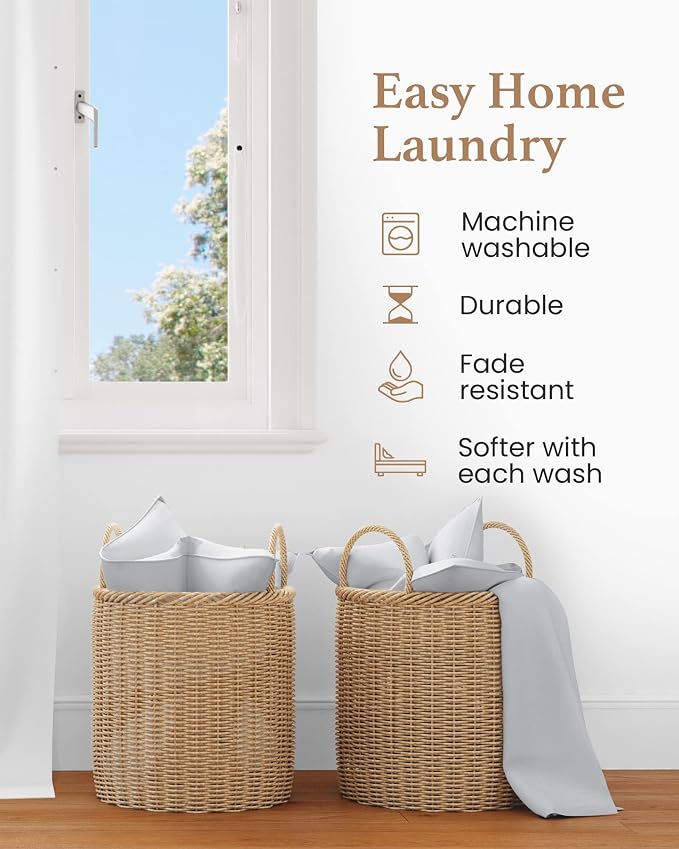1000 TC Light Gray King Pillowcases Set of 4 100% Egyptian Cotton Pillow Cases - Image 5