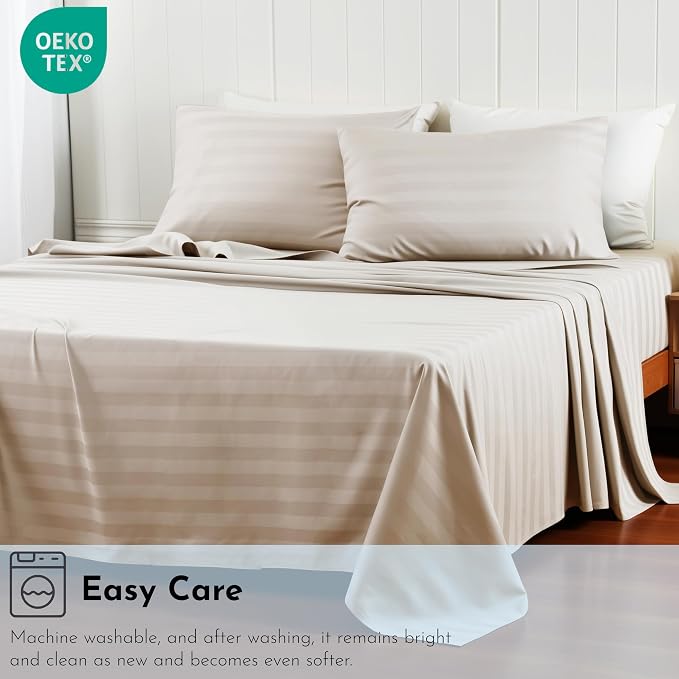 Cotton Flat Sheets Only, 600 TC 100% Cotton Flat Sheet Top Sheet Only, Cal King - Image 8
