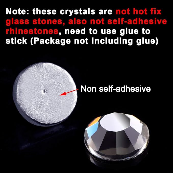 Onwon 1440 Pieces SS10 / 2.8mm Clear Crystal Flat Back Brilliant Round - Image 5