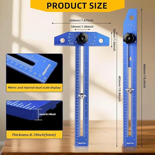GRENPRO Woodworking Scriber Marking Line Ruler - Image 2