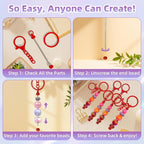 28 Pcs Beadable Keychain Bars - Image 5