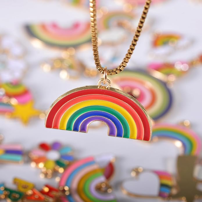 Bulk Gold Enamel Charms for Jewelry Making, Colorful Metal Charms Pendant for - Image 2