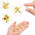JANYUN 120 Pairs Butterfly Clutch Tie Tacks Safty Secure Pin Back | Gold Holder - Image 3