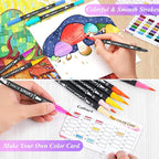 Caliart 34 Double Tip Brush Pens Art Markers - Image 5