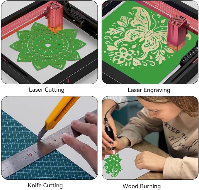 8 Pack Forest Green Basswood for Laser Cutting, for Laser Engraving, DIY Craft - Image 3