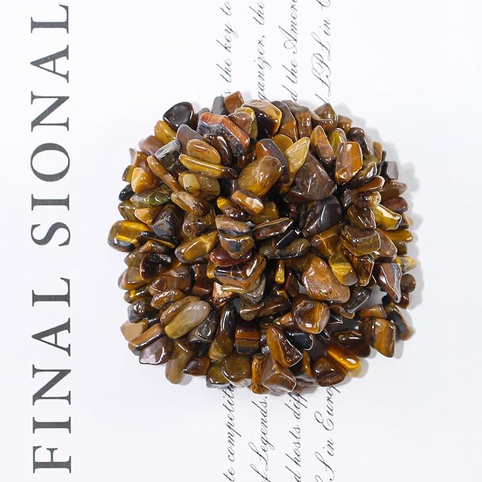 260pcs Natural Tiger Eye Crystal Beads Chips 5mm to 8mm Irregular Gemstone Beads - Image 2