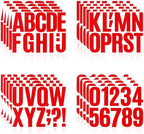 Letter Stickers, Mailbox Numbers, 4 Inch Waterproof Vinyl Alphabet | 4 Inch Red by Llewyn