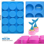 Sakolla 3 Pcs Round Chocolate Cookie Molds, 12-Cavity Cylinder Silicone Molds - Image 3