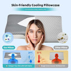 DUMOS Cervical Neck Pillow for Sleeping, Cooling Ergonomic Memory Foam Pillow - Image 3
