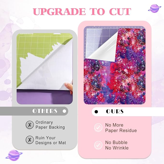 Tintnut Galaxy Permanent Vinyl 8 Sheets 12x10in Pink Purple Adhesive Vinyl | - Image 4