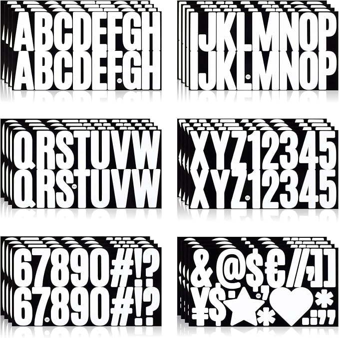 400 Pcs 24 Sheets Letter Stickers, Self Adhesive Waterproof 2.5 Inch Mailbox by Llewyn