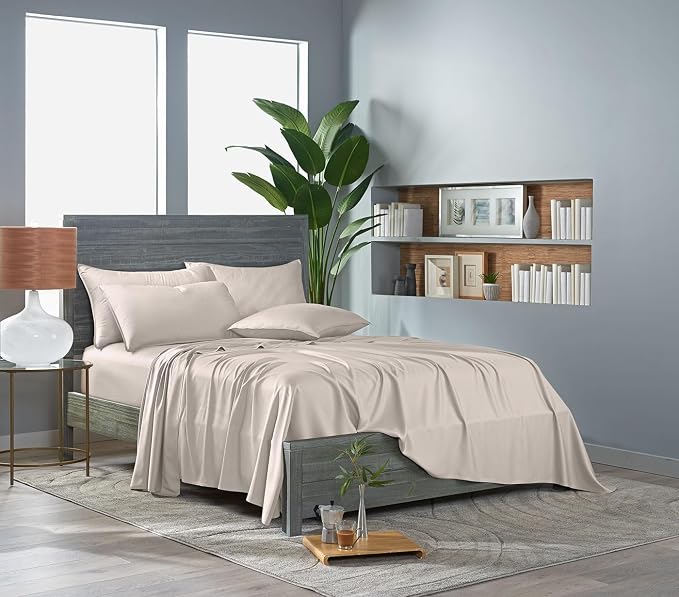 Pure Bamboo Twin Sheets, Genuine 100% Organic Viscose Derived from Bamboo Bed - Image 3