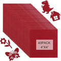 40 Pcs Stiff Felt Fabric Sheet for Crafts, 1mm Thick and 4”x 4”Red Felt Fabric by Tiparts
