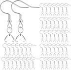 Earring Hooks 50PCS/25Pairs, Stainless Steel Ear Wires Fish Hooks, by MENKEY