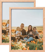 ATOBART 8x10 Set of 2 Oak Wood Picture Frame Solid Wooden Photo Frame Natural by ATOBART