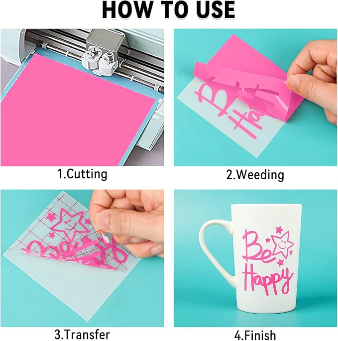 Lya Vinyl Neon Pink Permanent Vinyl - Image 2