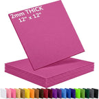 2mm Stiff Felt Sheets 12" X 12" | Thick Polyester Felt Material, DIY Craft by Luceinvita