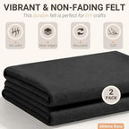 Black Felt Fabric Sheets 18" x 18" 1.6mm Soft Craft Felt Squares | Soft Precut - Image 3